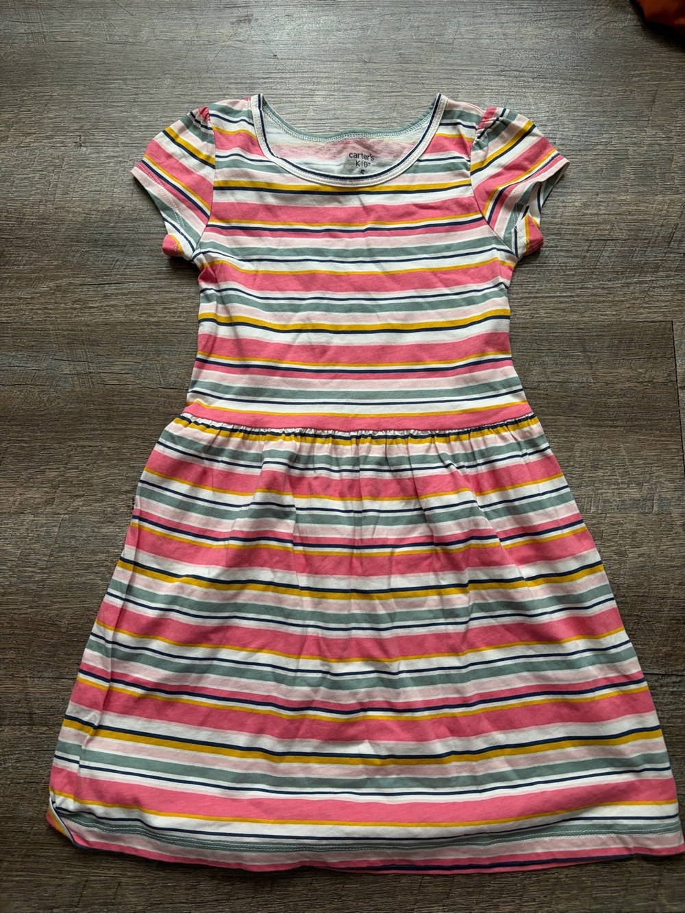 🌸 $10 SALE 🌸 Carter's Pink Striped Girls' Short Sleeve Dress